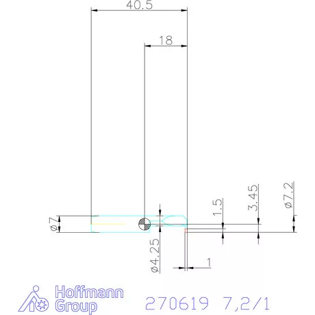 simturn AX horonybeszúró betét, balos  7,2/1 mm