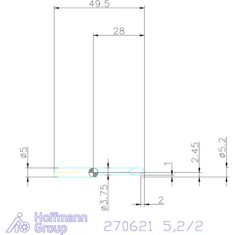 simturn AX horonybeszúró betét, balos  5,2/2 mm
