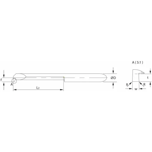 simturn AX horonybeszúró betét, balos  6,2/2 mm