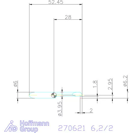 simturn AX horonybeszúró betét, balos  6,2/2 mm