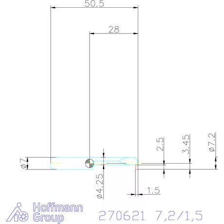 simturn AX horonybeszúró betét, balos  7,2/1,5 mm