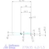 simturn AX horonybeszúró betét, teljes rádiusz, balos  6,2/1,5 mm