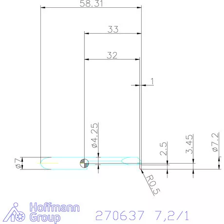 simturn AX horonybeszúró betét, teljes rádiusz, balos  7,2/1 mm