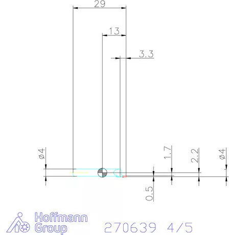 simturn AX axiális beszúró betét, jobbos  4/5 mm
