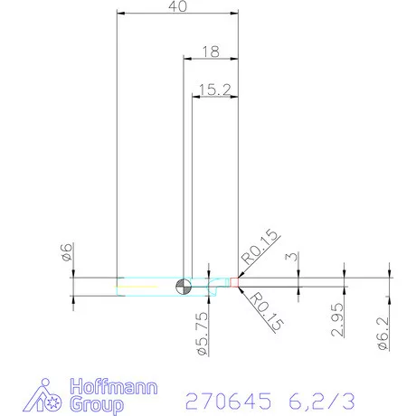 simturn AX axiális beszúró betét furatokhoz, jobbos  6,2/3 mm