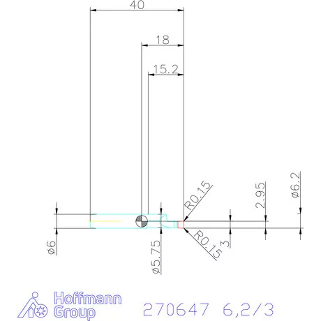simturn AX axiális beszúró betét furatokhoz, balos  6,2/3 mm