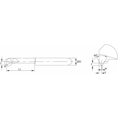 simturn AX menetesztergálás, részprofil 60°, belső jobbos  6