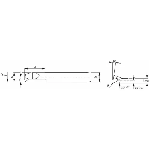 simturn AX másolóbetét, balos  3 mm