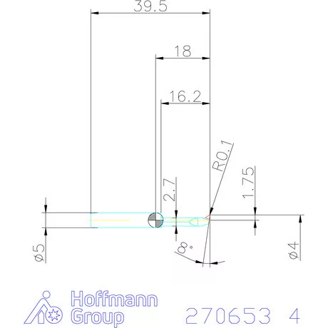simturn AX másolóbetét, jobbos  4 mm