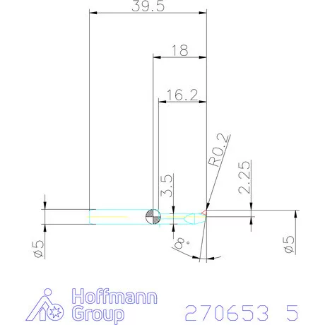 simturn AX másolóbetét, jobbos  5 mm