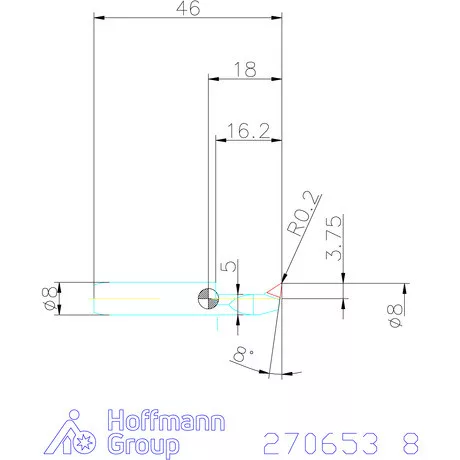 simturn AX másolóbetét, jobbos  8 mm