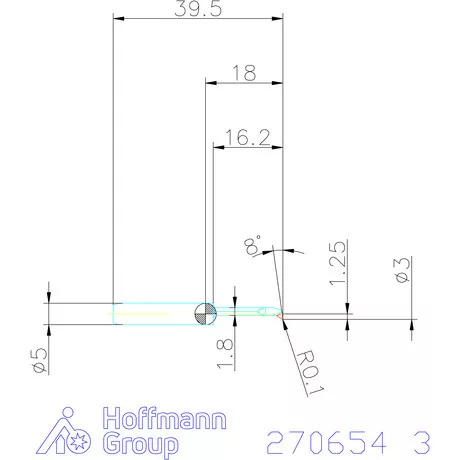 simturn AX másolóbetét, balos  3 mm
