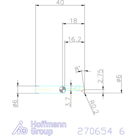 simturn AX másolóbetét, balos  6 mm