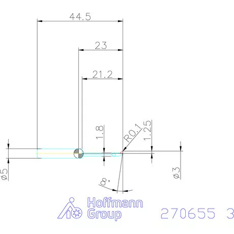 simturn AX másolóbetét, jobbos  3 mm