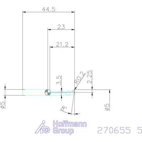 simturn AX másolóbetét, jobbos  5 mm