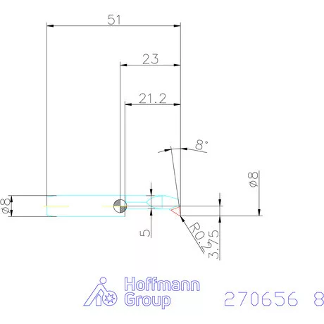 simturn AX másolóbetét, balos  8 mm