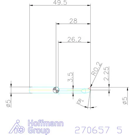 simturn AX másolóbetét, jobbos  5 mm