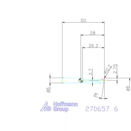 simturn AX másolóbetét, jobbos  6 mm