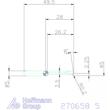 simturn AX másolóbetét, balos  5 mm