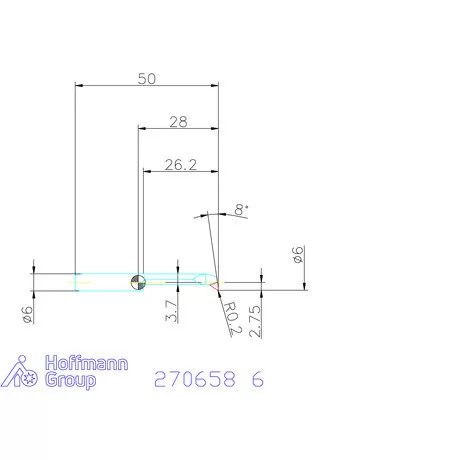 simturn AX másolóbetét, balos  6 mm