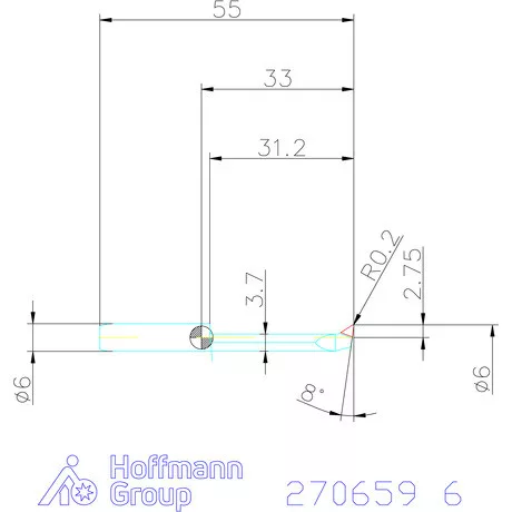 simturn AX másolóbetét, jobbos  6 mm