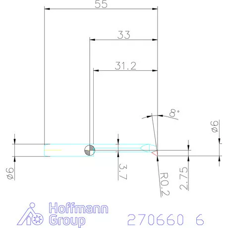 simturn AX másolóbetét, balos  6 mm