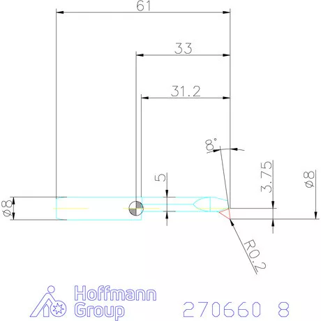 simturn AX másolóbetét, balos  8 mm
