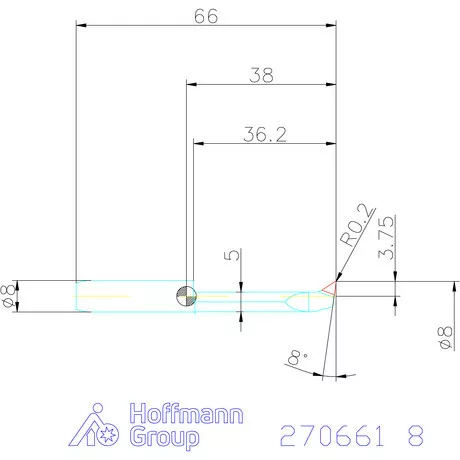 simturn AX másolóbetét, jobbos  8 mm