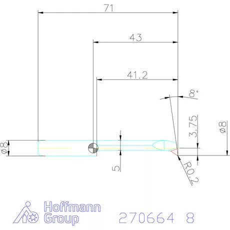 simturn AX másolóbetét, balos  8 mm