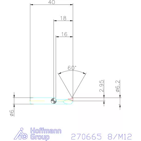 simturn AX menetesztergáló betét, teljes profil 60°, belső jobbos  8/M12