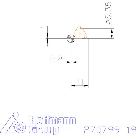 Teljes profilú lapka 55° külső jobbos  19