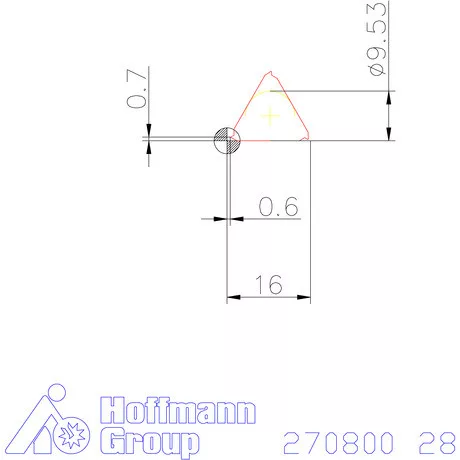 Teljes profilú lapka 55° külső, jobbos  28