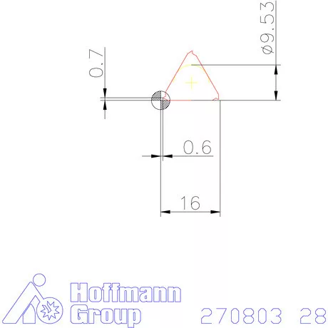 Teljes profilú lapka 55° külső, jobbos  28