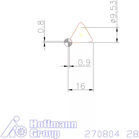 Teljes profilú lapka 55° külső jobbos  28