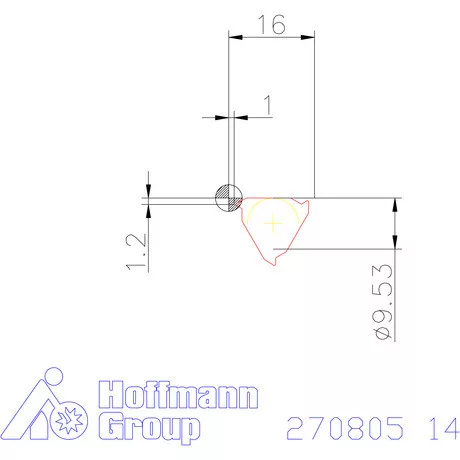Teljes profilú lapka 55° külső, balos  14