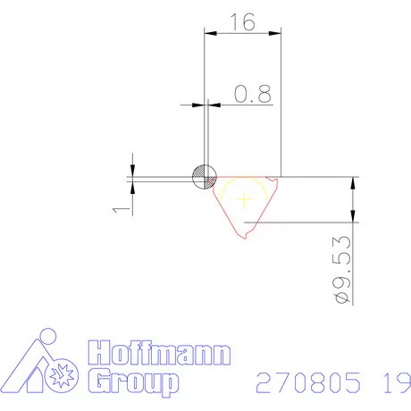 Teljes profilú lapka 55° külső, balos  19