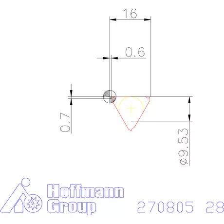 Teljes profilú lapka 55° külső, balos  28