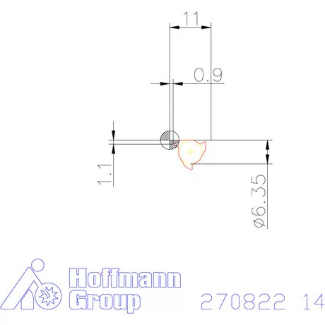 Teljes profilú lapka 55° belső, jobbos  14