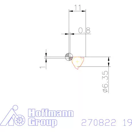 Teljes profilú lapka 55° belső, jobbos  19
