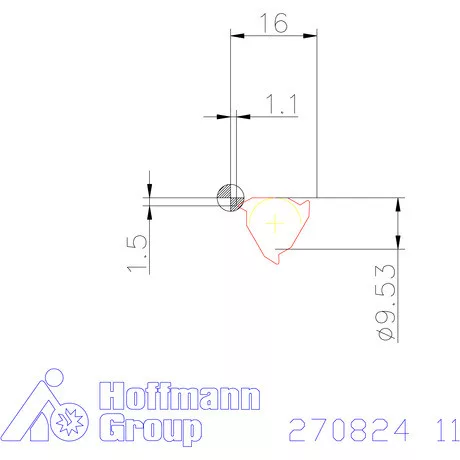 Teljes profilú lapka 55° belső, jobbos  11