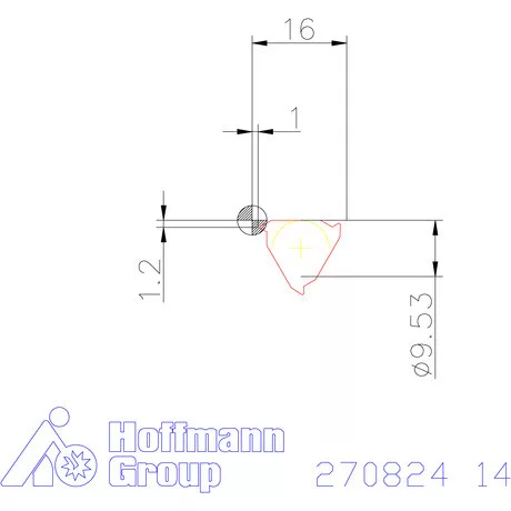 Teljes profilú lapka 55° belső, jobbos  14