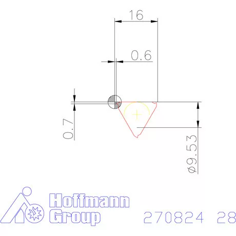 Teljes profilú lapka 55° belső, jobbos  28