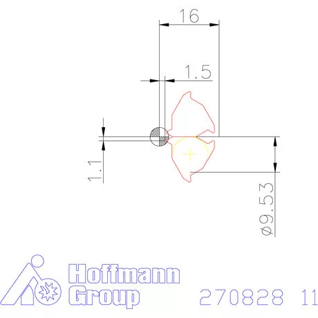 Teljes profilú lapka 55° belső jobbos  11