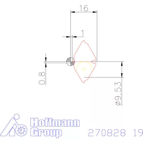 Teljes profilú lapka 55° belső jobbos  19