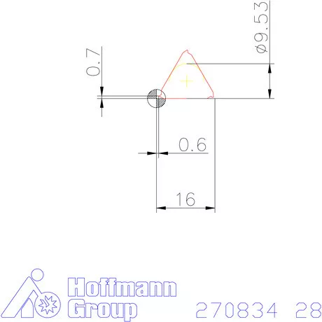 Teljes profilú lapka 55° belső, balos  28