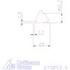 Semiprofil lapka 30° külső, jobbos  4 mm