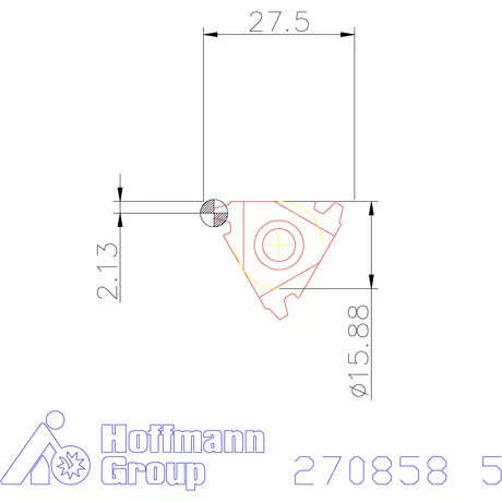 Semi profil lapka 30° külső, balos  5 mm