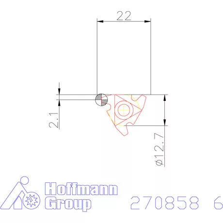 Semi profil lapka 30° külső, balos  6 mm