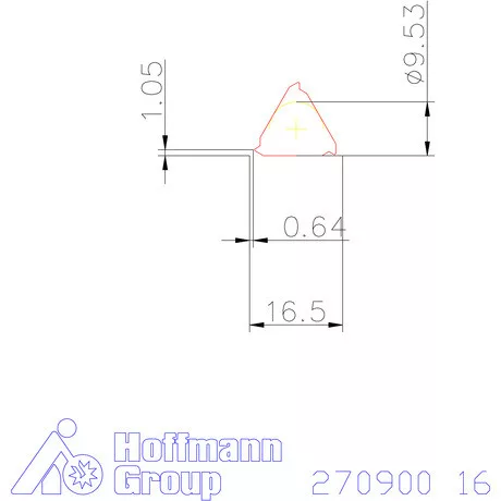 Teljes profilú lapka 60° külső, jobbos  16