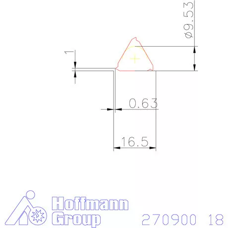 Teljes profilú lapka 60° külső, jobbos  18